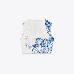 ZARA PRINTED CROP TOP